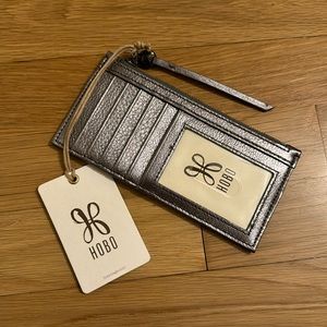 Hobo Anthracite leather Carte Card Case NWT